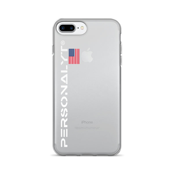iPhone 7/7 Plus Case (White with USA Flag)