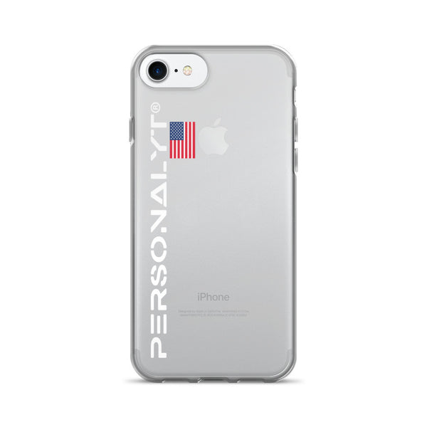 iPhone 7/7 Plus Case (White with USA Flag)